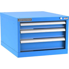 Champion Tool Storage - Modular Storage Cabinets; Type: Under-Desk Narrow Width Drawer Cabinet ; Number of Drawers: 3.000 ; Height (Inch): 15-3/4 ; Width (Inch): 22-3/16 ; Depth (Inch): 28-1/2 ; Color: Bright Blue - Exact Tooling