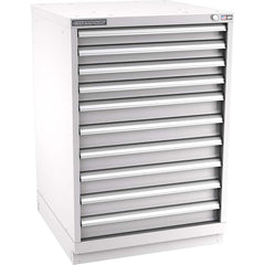 Champion Tool Storage - Modular Storage Cabinets; Type: Counter-Height Standard Width Drawer Cabinet ; Number of Drawers: 10.000 ; Height (Inch): 41-3/4 ; Width (Inch): 28-1/4 ; Depth (Inch): 28-1/2 ; Color: Light Gray - Exact Tooling