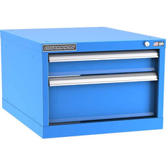Champion Tool Storage - Modular Storage Cabinets; Type: Under-Desk Narrow Width Drawer Cabinet ; Number of Drawers: 2.000 ; Height (Inch): 15-3/4 ; Width (Inch): 22-3/16 ; Depth (Inch): 28-1/2 ; Color: Bright Blue - Exact Tooling