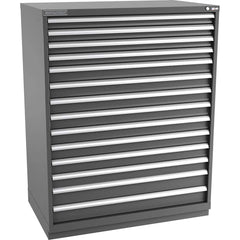 Champion Tool Storage - Modular Storage Cabinets; Type: Eye-Level Extra Width Drawer Cabinet ; Number of Drawers: 14.000 ; Height (Inch): 59-1/2 ; Width (Inch): 47 ; Depth (Inch): 28-1/2 ; Color: Dark Gray - Exact Tooling