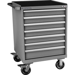 Champion Tool Storage - Mobile Work Centers; Type: Standard Depth Retainer Top Cabinet ; Load Capacity (Lb.): 440.000 ; Number of Drawers: 7 ; Width (Inch): 28-1/4 ; Depth (Inch): 28-1/2 ; Height (Inch): 43-1/4 - Exact Tooling