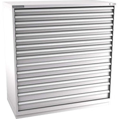 Champion Tool Storage - Modular Storage Cabinets; Type: Eye-Level Double Width Drawer Cabinet ; Number of Drawers: 15.000 ; Height (Inch): 59-1/2 ; Width (Inch): 56-1/2 ; Depth (Inch): 28-1/2 ; Color: Light Gray - Exact Tooling