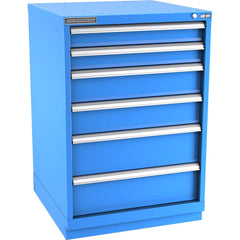 Champion Tool Storage - Modular Storage Cabinets; Type: Counter-Height Standard Width Drawer Cabinet ; Number of Drawers: 6.000 ; Height (Inch): 41-3/4 ; Width (Inch): 28-1/4 ; Depth (Inch): 28-1/2 ; Color: Bright Blue - Exact Tooling