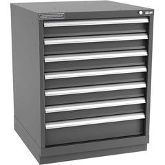 Champion Tool Storage - Modular Storage Cabinets; Type: Bench-Height Standard Width Drawer Cabinet ; Number of Drawers: 7.000 ; Height (Inch): 35-7/8 ; Width (Inch): 28-1/4 ; Depth (Inch): 28-1/2 ; Color: Dark Gray - Exact Tooling