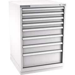 Champion Tool Storage - Modular Storage Cabinets; Type: Counter-Height Standard Width Drawer Cabinet ; Number of Drawers: 8.000 ; Height (Inch): 41-3/4 ; Width (Inch): 28-1/4 ; Depth (Inch): 28-1/2 ; Color: Light Gray - Exact Tooling