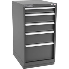 Champion Tool Storage - Modular Storage Cabinets; Type: Counter-Height Narrow Width Drawer Cabinet ; Number of Drawers: 5.000 ; Height (Inch): 41-3/4 ; Width (Inch): 22-3/16 ; Depth (Inch): 28-1/2 ; Color: Dark Gray - Exact Tooling