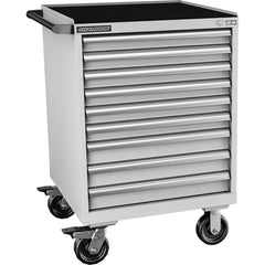 Champion Tool Storage - Mobile Work Centers; Type: Standard Depth Retainer Top Cabinet ; Load Capacity (Lb.): 440.000 ; Number of Drawers: 9 ; Width (Inch): 28-1/4 ; Depth (Inch): 28-1/2 ; Height (Inch): 43-1/4 - Exact Tooling