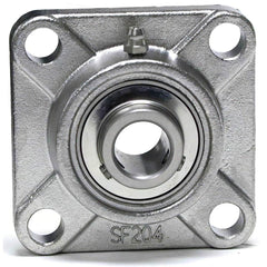Shuster - SUCSF207, 35mm ID, 4-5/8" OAL x 117" OAH x 1-3/4" Wide, 4-Bolt Flange Bearing - Exact Tooling