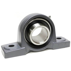 Shuster - UCPX17-55, 3-7/16" ID, 15" OAL x 7-7/8" OAH x 4" Wide, Medium Duty Ball Bearing Pillow Block - Exact Tooling