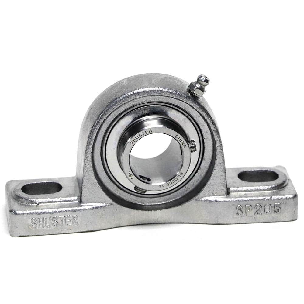 Shuster - SUCSP207, 35mm ID, 167mm OAL x 93mm OAH48mm Wide, Ball Bearing Pillow Block - Exact Tooling
