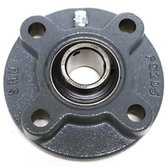 Shuster - UCFC205-16, 1" ID, 115mm OAL x 115mm OAH35.7mm Wide, 4-Bolt Round Flanged Bearing Unit - Exact Tooling