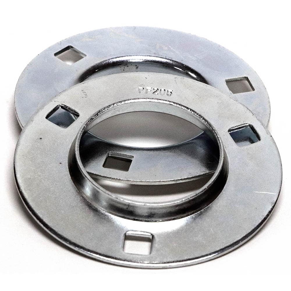 Shuster - PF207, 72mm ID, 122mm OAL x 122mm OAH11mm Wide, Pressed Flange Housing - Exact Tooling