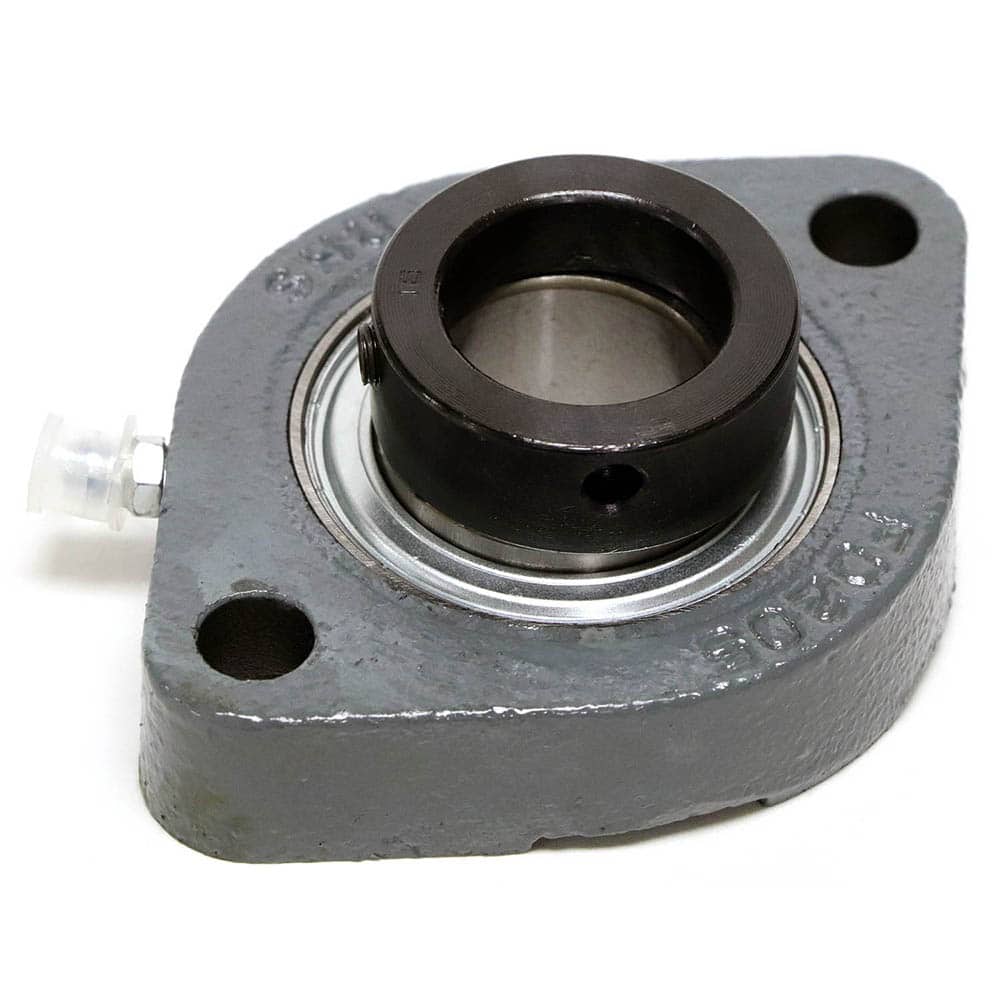 Shuster - SAFD205-16, 1" ID, 71mm OAL x 97mm OAH33mm Wide, 2-Bolt Flange Bearing - Exact Tooling