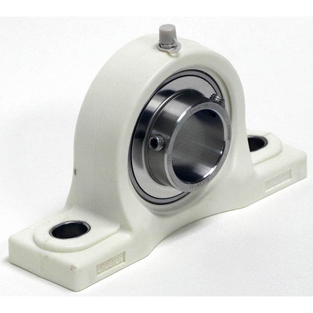 Shuster - SUCTP205-16, 1" ID, 140.5mm OAL x 71.5mm OAH37.5mm Wide, Ball Bearing Pillow Block - Exact Tooling