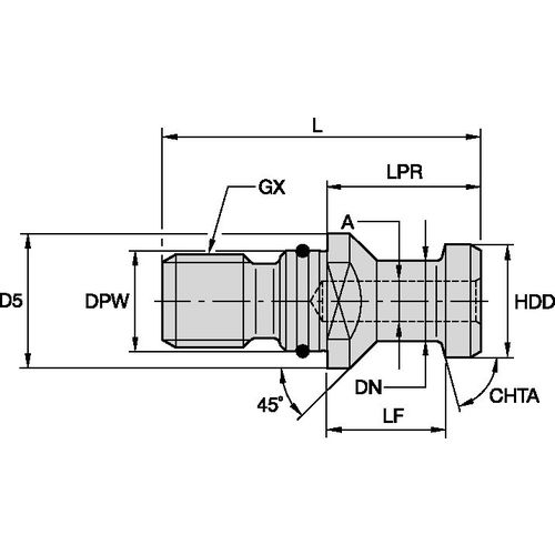 RK50DVBM PULL STUD SK50 DIN69872B O-RING - Exact Tooling