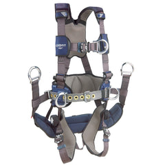 DBI/SALA - Harnesses; Style: Vest; Tower Climbling; Utilities ; Size: Large ; Capacity (Lb.): 420 ; Features: Hybrid Shoulder; Back And Leg Comfort Padding ; Material: Repel? Polyester ; Leg Strap Buckle: Quick-Connect - Exact Tooling