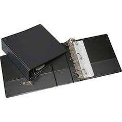 Ability One - Ring Binders; Binder Type: View ; Capacity: 3" ; Color: Black ; Material: Vinyl ; Size: 8-1/2 x 11 - Exact Tooling