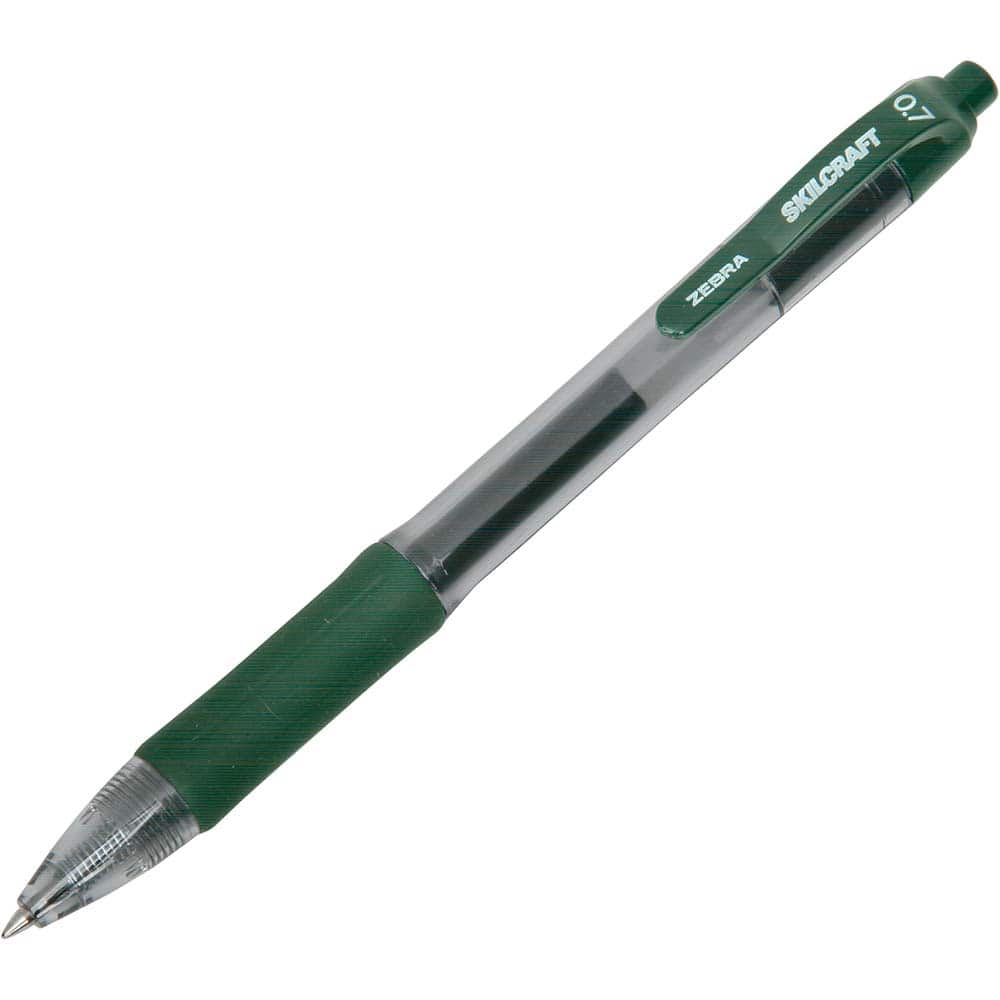 Ability One - Pens & Pencils; Type: Retractable Pen ; Color: Green ; Tip Type: Medium - Exact Tooling