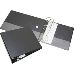 Ability One - Ring Binders; Binder Type: 3 Hole Binder ; Capacity: 5" ; Color: Black ; Material: Vinyl ; Size: 8-1/2 x 11 - Exact Tooling