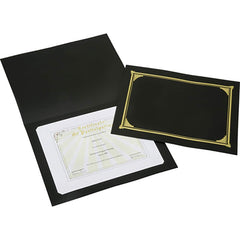 Ability One - Document Protectors; Type: Certificate/Document Holder ; Width (Inch): 9-3/4 ; Height (Inch): 12-1/2 ; Color: Black - Exact Tooling