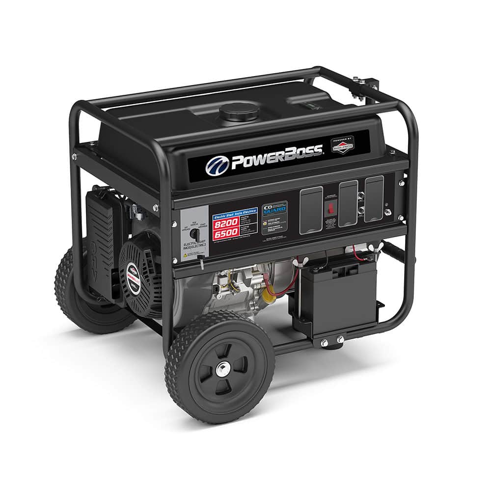 BRIGGS & STRATTON - Portable Power Generators; Fuel Type: Gasoline ; Starting Method: Electric/Recoil ; Wattage: 6500 ; Wattage (kW): 6.5 ; Run Time Full Load (Hours): 7 ; Run Time Half Load (Hours): 7.50 - Exact Tooling