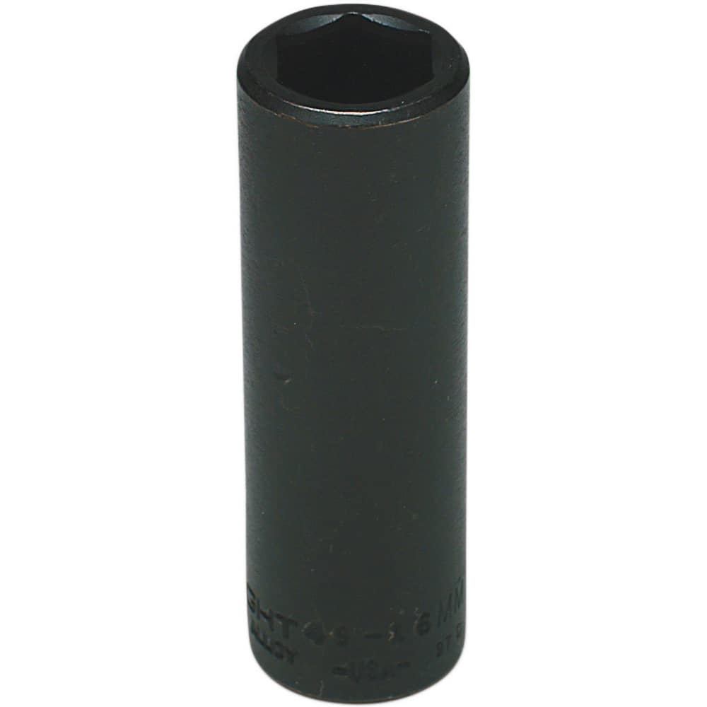 Wright Tool & Forge - Impact Sockets; Drive Size: 1/2 ; Size (mm): 16.0000 ; Type: Deep ; Style: Impact Socket ; Style: Impact Socket ; Style: Impact Socket - Exact Tooling