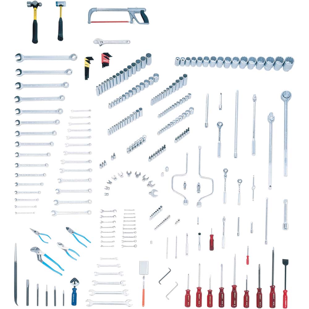 Wright Tool & Forge - Combination Hand Tool Sets; Tool Type: Master Set ; Number of Pieces: 278.000 ; Drive Size (Inch): 1/4, 3/8, 1/2, 3/4 ; Number of Points: 6, 12 ; Measurement Type: Inch ; Socket Depth: Standard & Deep - Exact Tooling