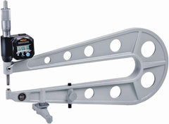 Mitutoyo - 1" 6.3" Throat Carbide-Tipped IP65 Sheet Metal Electronic Outside Micrometer - Exact Tooling