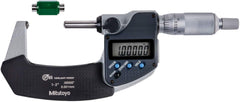 Mitutoyo - 25.4mm to 2" IP65 Spherical Face Electronic Outside Micrometer - Exact Tooling