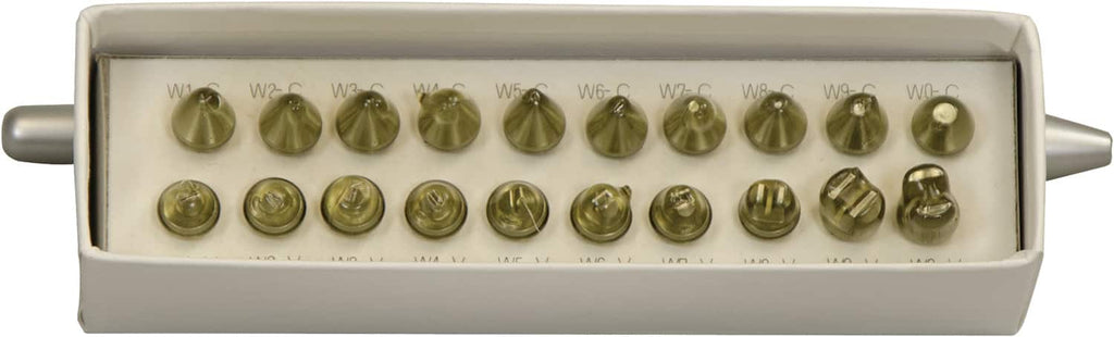 Mitutoyo - Micrometer Accessories; Type: Anvil-Spindle Tip ; For Use With: Screw Thread Micrometers ; Calibrated: No ; Material: Steel ; Finish/Coating: Steel ; Number of Pieces: 10 - Exact Tooling