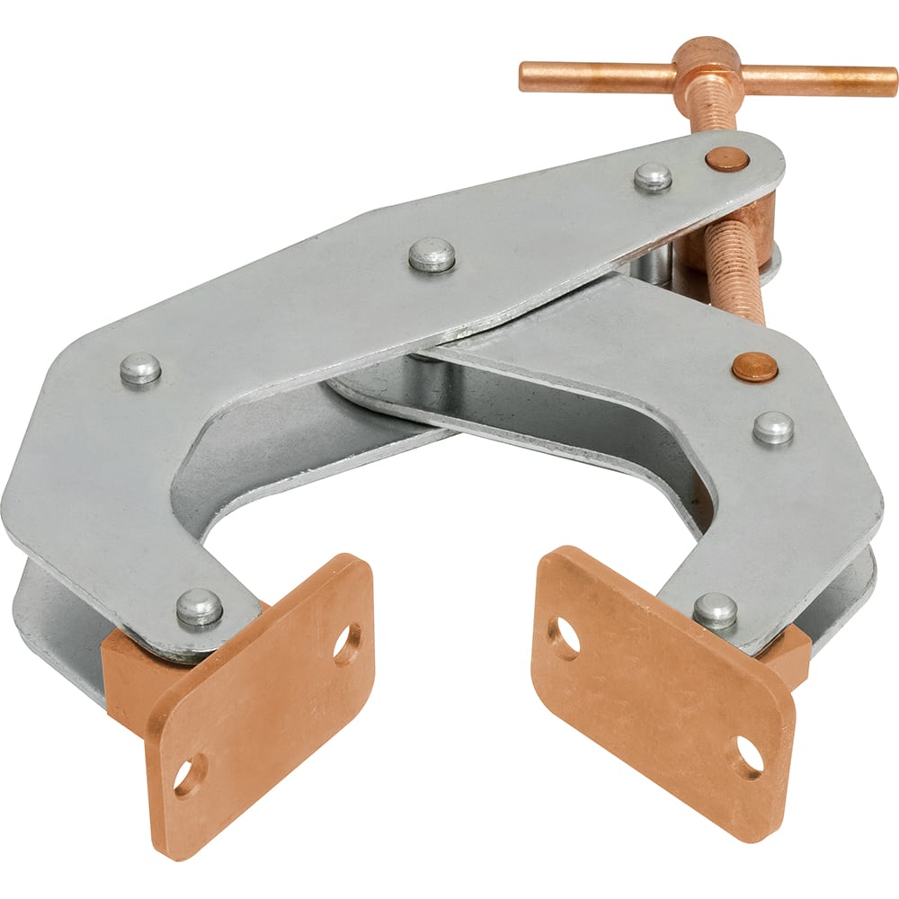 Kant Twist - Cantilever Clamps; Handle Style: T-Handle ; Maximum Opening Capacity (Inch): 4-1/2 ; Open Throat Depth (Inch): 2-3/8 ; Closed Throat Depth (Inch): 2-5/8 ; Jaw Material: Copper Plated Steel ; Load Capacity (Lb.): 1700.000 - Exact Tooling