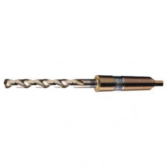 7/8 RHS / RHC HSS-CO 8% (M42) 135 Degree Notched Point Cobalt Taper Shank Drill - Straw / Gold Oxide - Exact Tooling