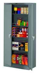 36"W x 18"D x 78"H Storage Cabinet, Knocked-Down, with 4 Adj. Shelves, Levelers, - Exact Tooling