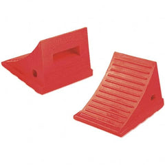 Checkers - 1 2-Piece 7-1/2" Wide x 6-1/2" High x 8-1/4" Deep Polyurethane Wheel Chock - Exact Tooling