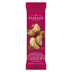 Sahale Snacks - Snacks, Cookies, Candy & Gum Breakroom Accessory Type: Nuts Breakroom Accessory Description: Glazed Mixes, Cashew Pom Vanilla, 1.5 oz, 18/Carton - Exact Tooling