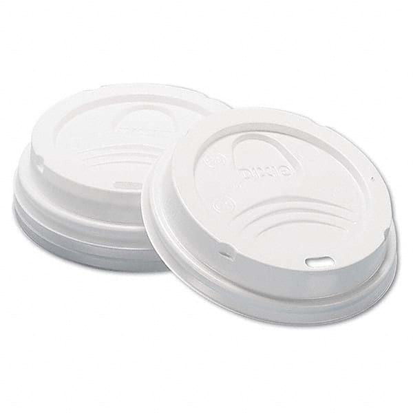 Dixie - Dome Hot Drink Lids, 8 oz Cups, White, 100/Sleeve, 10 Sleeves/Carton - Exact Tooling