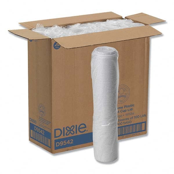 Dixie - Reclosable Lids for 12 and 16 oz Hot Cups, White, 100 Lids/Pack, 10 Packs/Carton - Exact Tooling