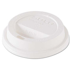 DART - Traveler Dome Hot Cup Lid, Fits 8 oz Cups, White, 100/Pack, 10 Packs/Carton - Exact Tooling