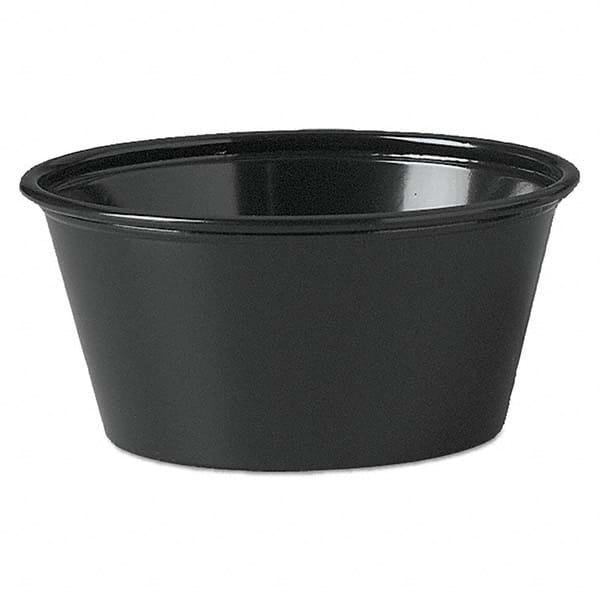 DART - Plastic Souffle Portion Cups, 3 1/4 oz, Black, 250/Bag, 2500/Carton - Exact Tooling