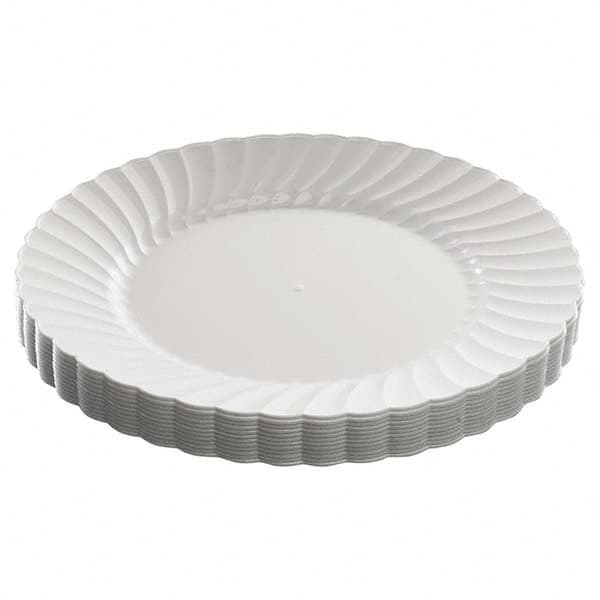 WNA - Classicware Plastic Dinnerware, Plates, Plastic, White, 9in, 12/Bag, 15/Carton - Exact Tooling