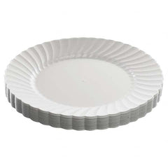 WNA - Classicware Plastic Dinnerware, Plates, Plastic, White, 9in, 12/Bag, 15/Carton - Exact Tooling