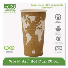 ECO PRODUCTS - World Art Renewable Compostable Hot Cups, 20 oz, 50/PK, 20 PK/CT - Exact Tooling