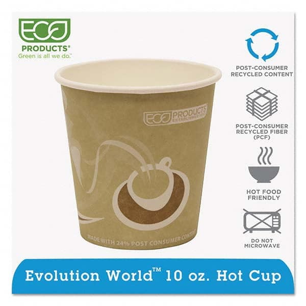 ECO PRODUCTS - Evolution World 24% Recycled Content Hot Cups - 10 oz, 50/PK, 20 PK/CT - Exact Tooling