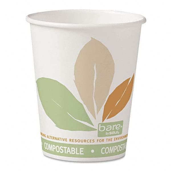 DART - Bare by Solo Eco-Forward PLA Paper Hot Cups, 10 oz, Leaf Design, 50/Bag, 20 Bags/Ct - Exact Tooling