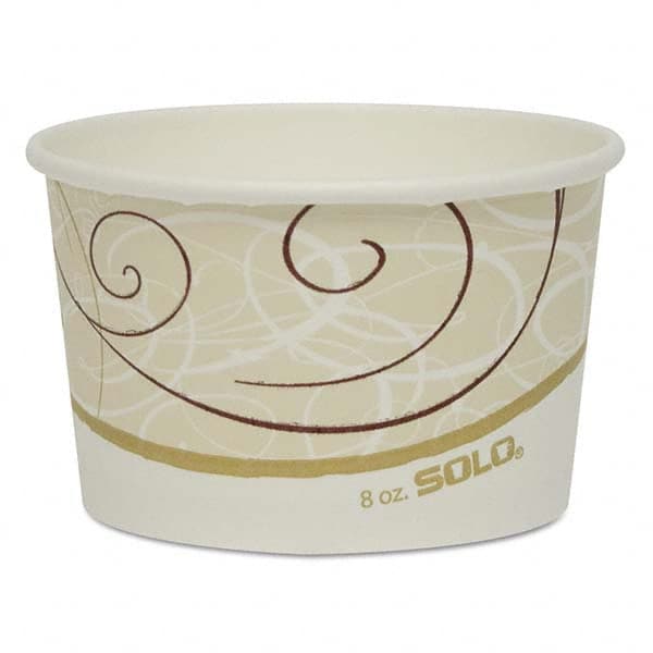 DART - Single Poly Paper Containers, 8 oz, Symphony Design, 50/Pack, 20 Pack/Carton - Exact Tooling