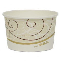 DART - Single Poly Paper Containers, 8 oz, Symphony Design, 50/Pack, 20 Pack/Carton - Exact Tooling