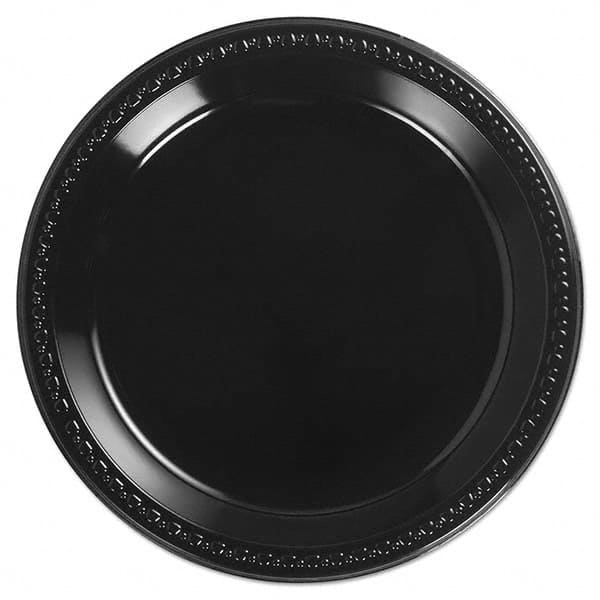 Chinet - Heavyweight Plastic Plates, 10-1/4", Black, Round - Exact Tooling