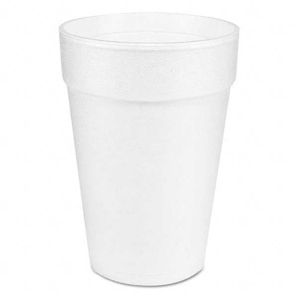 DART - Large Foam Drink Cup, 14 oz, Hot/Cold, White, 25/Bag, 40 Bags/Carton - Exact Tooling