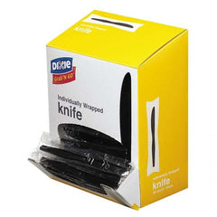Dixie - Grab\x92N Go Wrapped Cutlery, Knives, Black, 90/Box, 6 Box/Carton - Exact Tooling