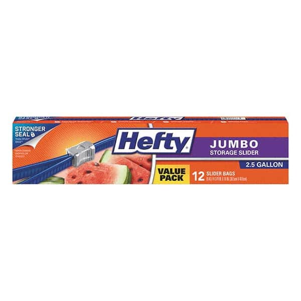 Hefty - Reclosable Food & Sandwich Bags Volume Capacity: 2.5 Gal. Width (Inch): 14-3/8 - Exact Tooling